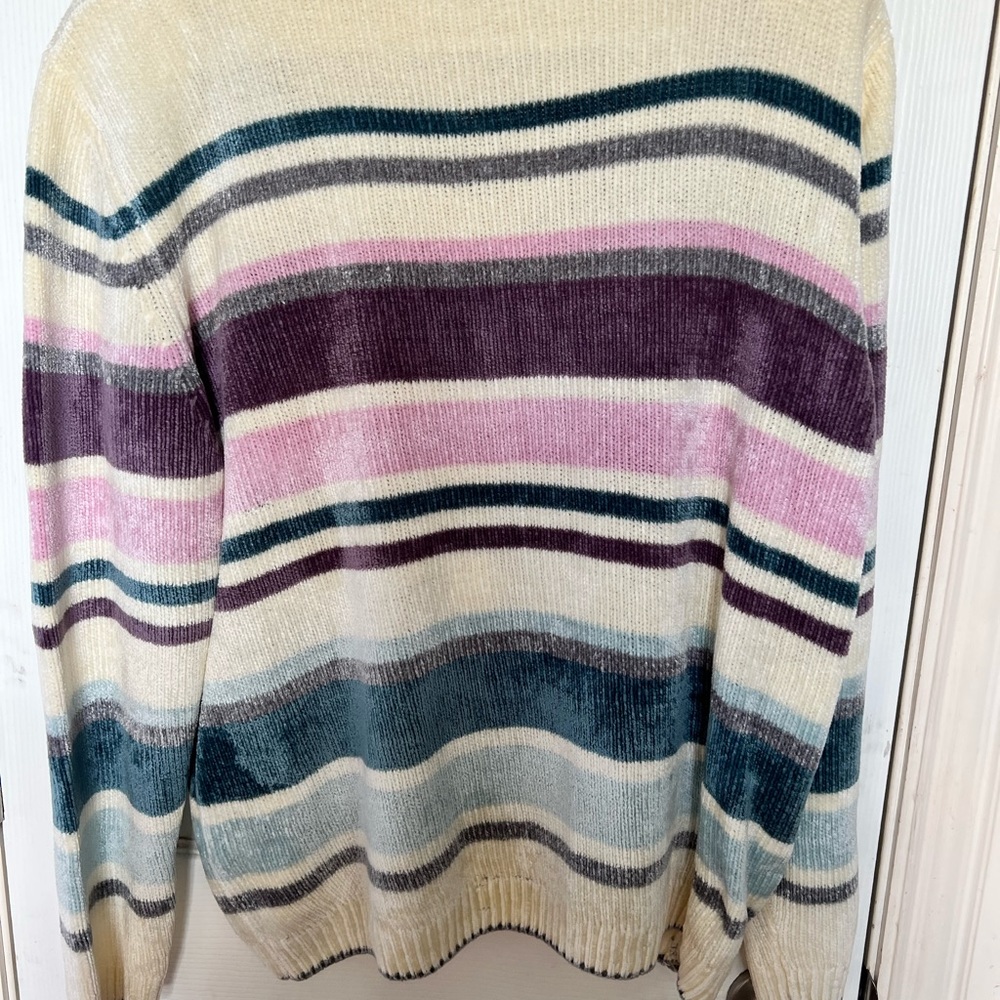 Alfred Dunner 80s 90s chenille velour pullover sweater size large - Picture 4 of 7